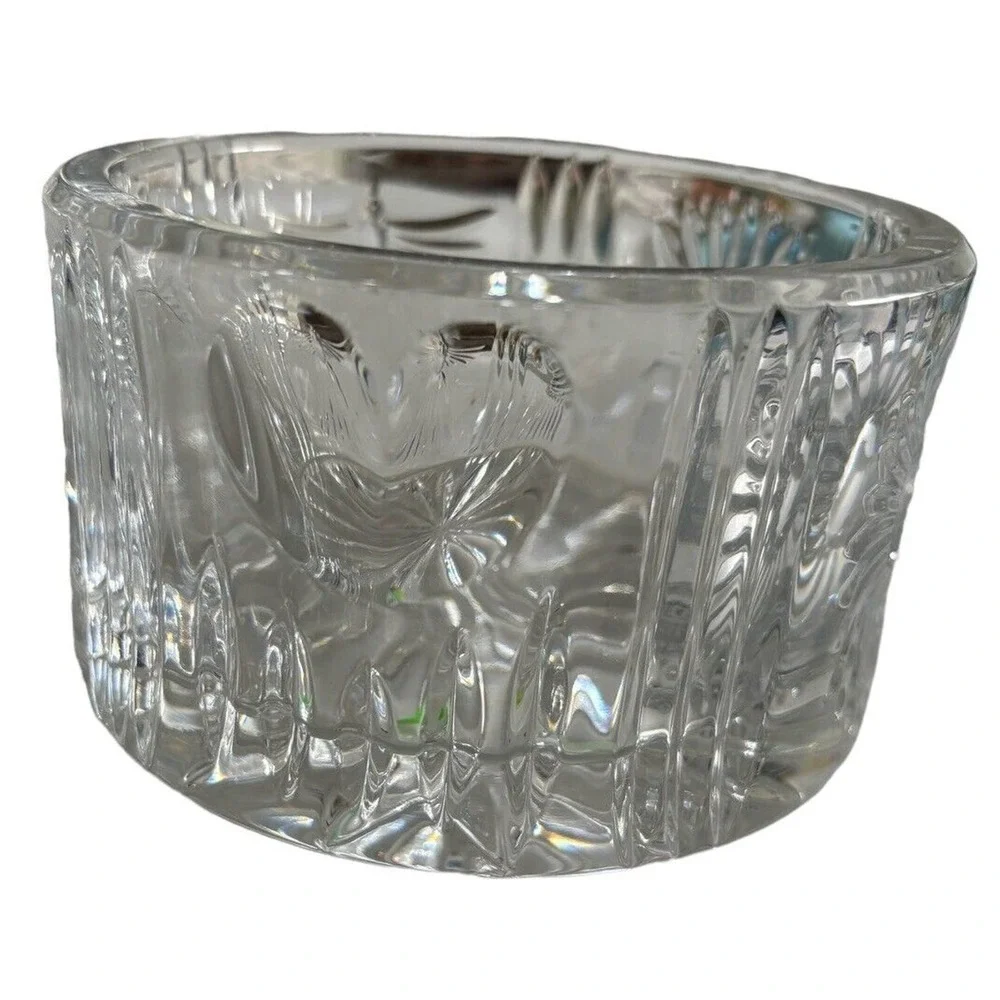 WATERFORD Crystal Champagne Wine Coaster Bowl Heart Bow Angel 2000 Millennium